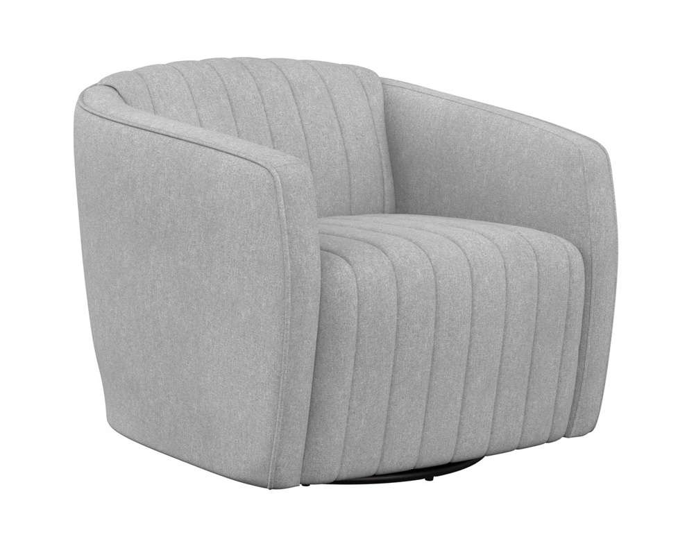 Sunpan - Domestic Garrison Swivel Lounge Chair - Liv Dove - 111321 veiw 1