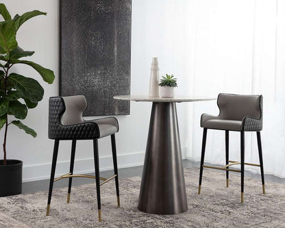 Sunpan - Ikon Gianni Barstool - Dillon Stratus / Dillon Black - 109036 veiw 5