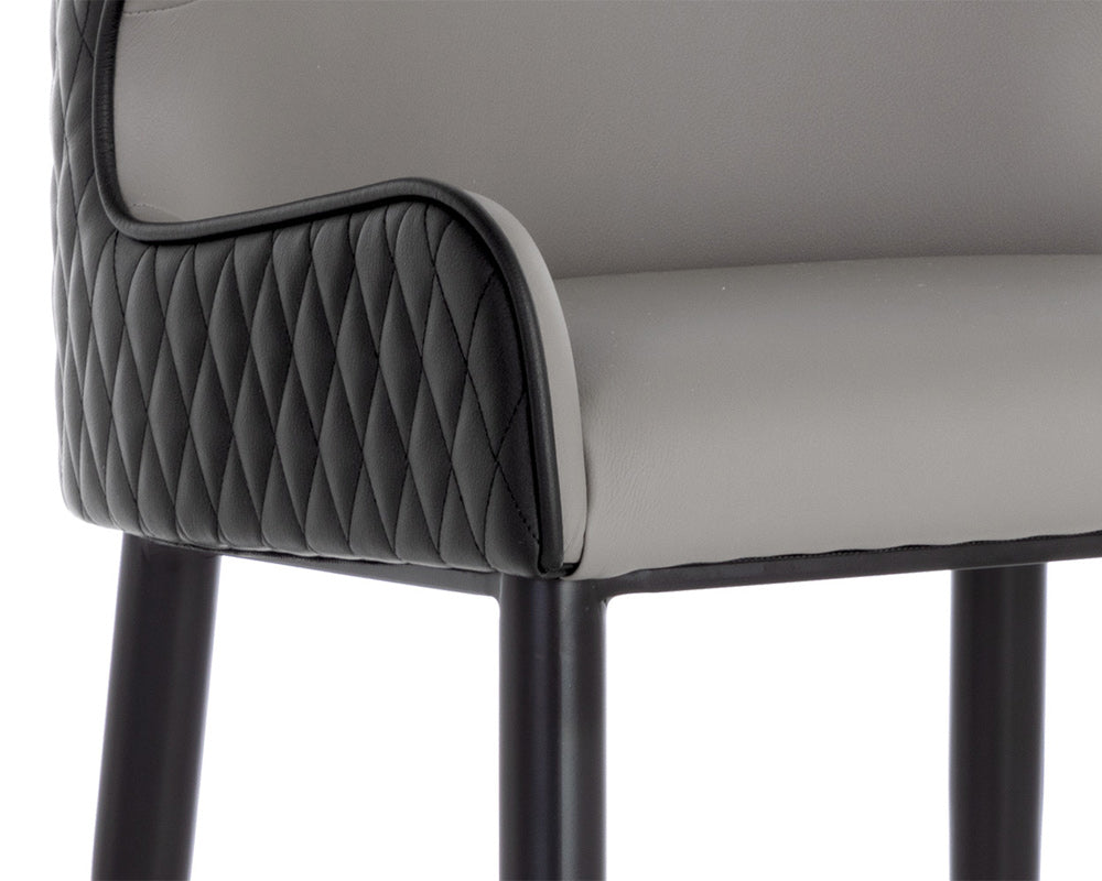 Sunpan - Ikon Gianni Barstool - Dillon Stratus / Dillon Black - 109036_CLOSEOUT view 6