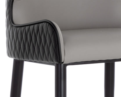 Sunpan - Ikon Gianni Barstool - Dillon Stratus / Dillon Black - 109036_CLOSEOUT view 6