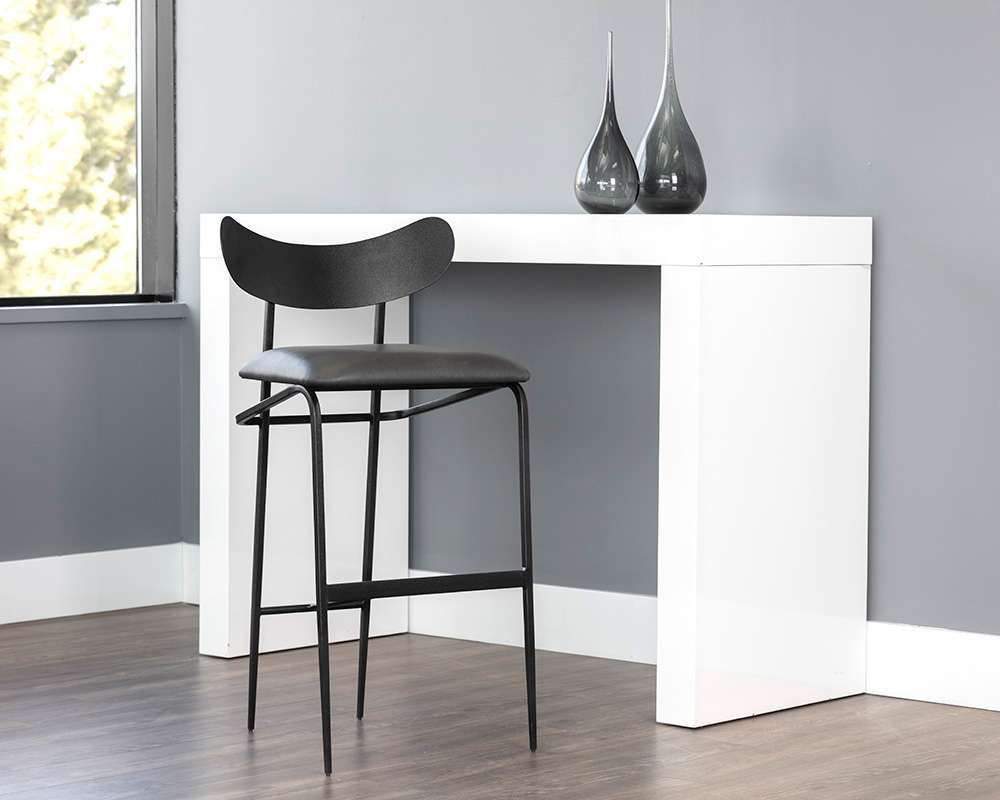 Sunpan - Gibbons Barstool - Black - Bravo Portabella - 107063 veiw 4