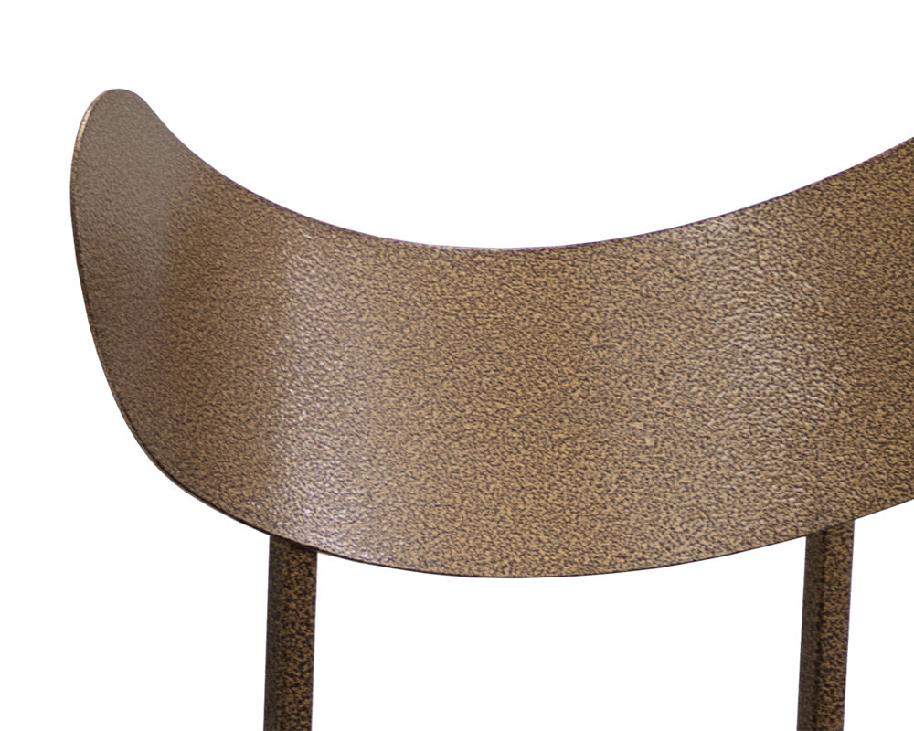 Sunpan - Gibbons Barstool - Antique Brass - Charcoal Black Leather - 110366 view 6