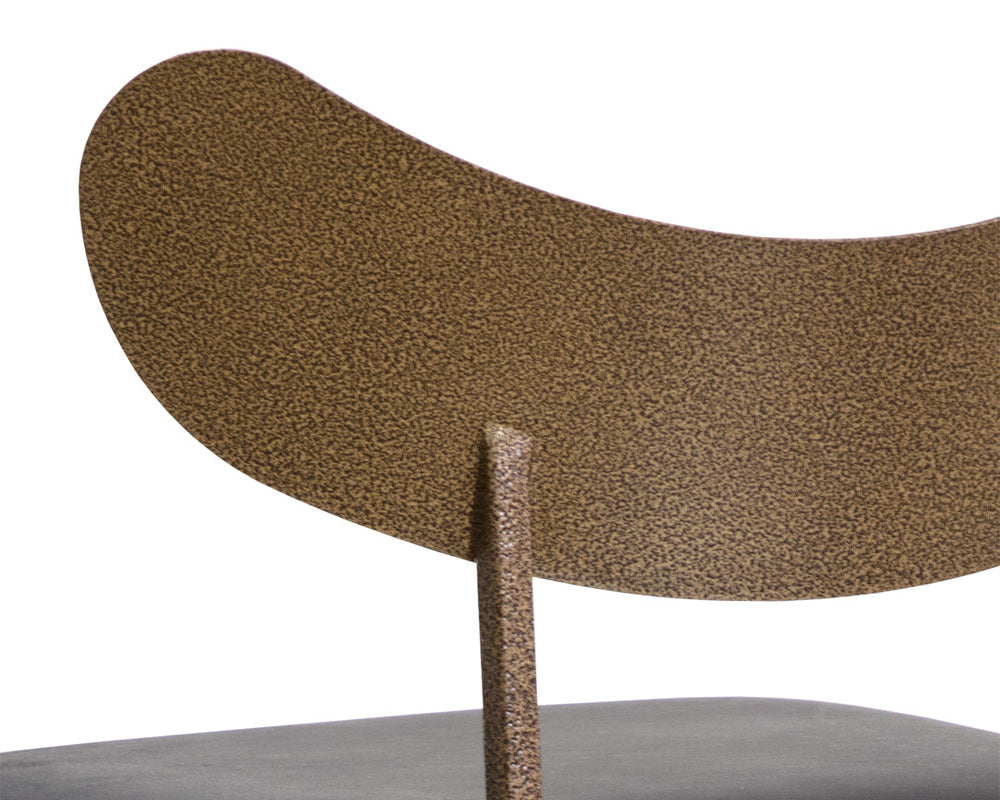 Sunpan - Gibbons Barstool - Antique Brass - Charcoal Black Leather - 110366 view 7