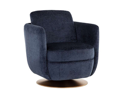 Sunpan - Gilley Swivel Lounge Chair - Bergen Navy - 109310 veiw 1