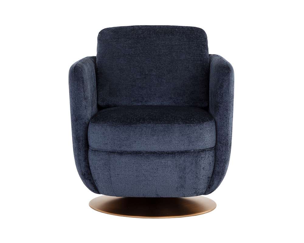 Sunpan - Gilley Swivel Lounge Chair - Bergen Navy - 109310 veiw 2