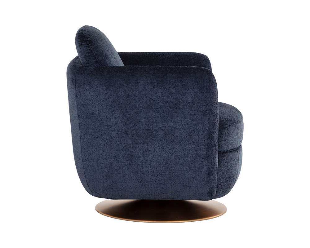 Sunpan - Gilley Swivel Lounge Chair - Bergen Navy - 109310 veiw 3