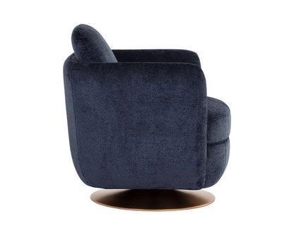 Sunpan - Gilley Swivel Lounge Chair - Bergen Navy - 109310 veiw 3