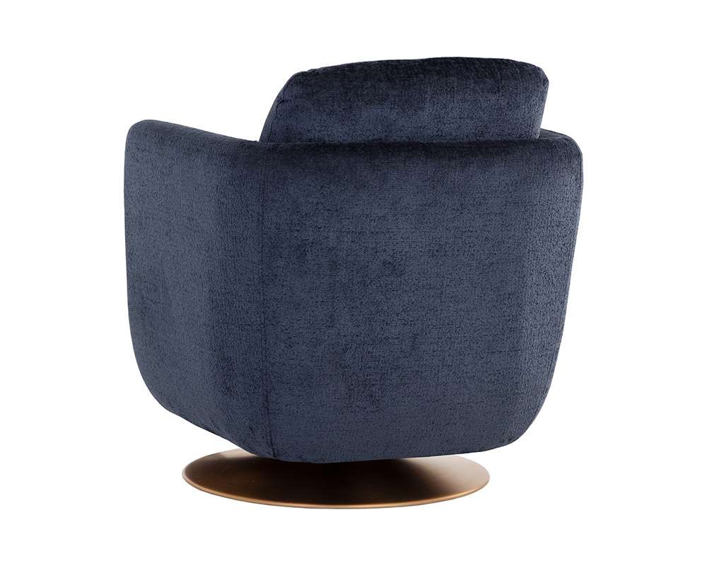 Sunpan - Gilley Swivel Lounge Chair - Bergen Navy - 109310 veiw 4