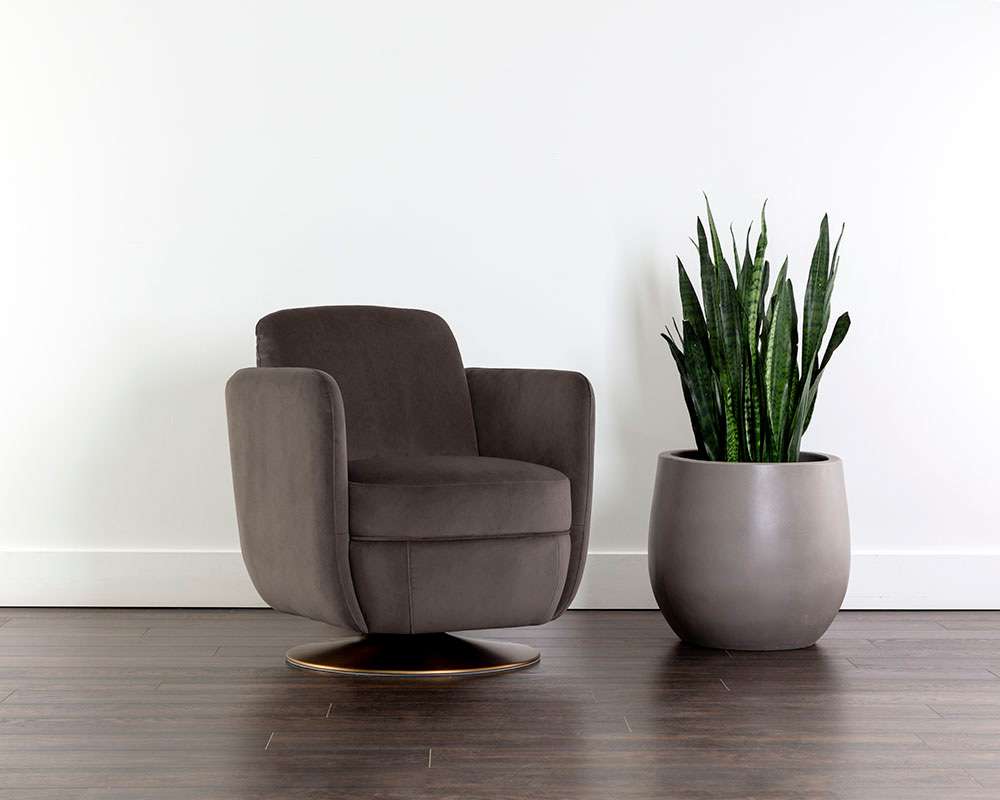 Sunpan - Gilley Swivel Lounge Chair - Meg Ash - 109311 veiw 5
