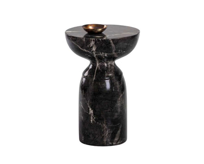 Sunpan - MIXT Goya End Table - Marble Look - Black - 105012 veiw 1