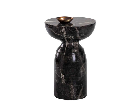 Sunpan - MIXT Goya End Table - Marble Look - Black - 105012 veiw 1