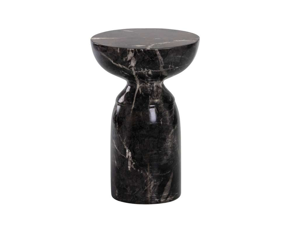 Sunpan - MIXT Goya End Table - Marble Look - Black - 105012 veiw 2