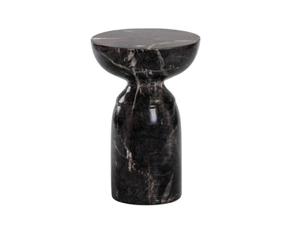 Sunpan - MIXT Goya End Table - Marble Look - Black - 105012 veiw 2
