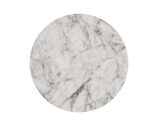 Sunpan - MIXT Goya End Table - Marble Look - White - 106284 veiw 2