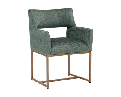 Sunpan - Greco Dining Armchair - Aura Teal - 110782 veiw 1
