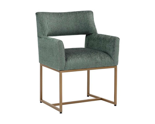 Sunpan - Greco Dining Armchair - Aura Teal - 110782 veiw 1