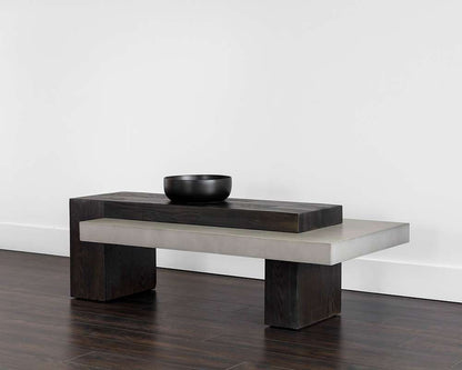 Sunpan - Solterra Herriot Coffee Table - Dark Brown / Grey - 108550 veiw 4