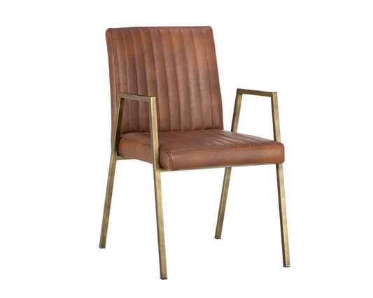 Sunpan - Ikon Homer Dining Armchair - Bravo Cognac - 104693 veiw 1