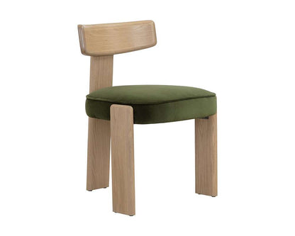 Sunpan - Horton Dining Chair - Rustic Oak - Forest Green (Set Of 2) - 111317 veiw 1