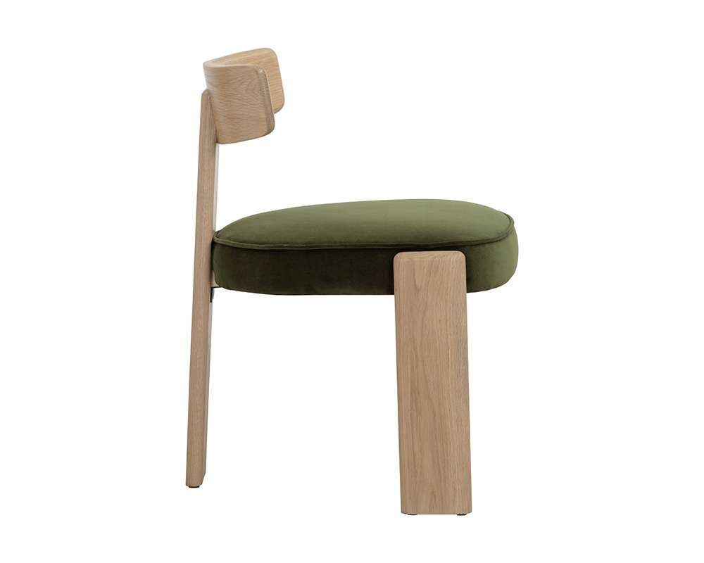 Sunpan - Horton Dining Chair - Rustic Oak - Forest Green (Set Of 2) - 111317 veiw 3