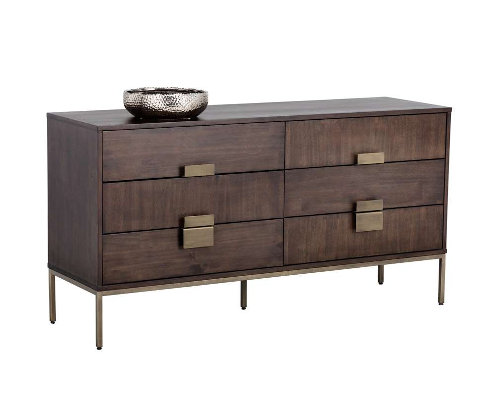 Sunpan - MIXT Jade Dresser - Antique Brass - Dark Mango - 102924 veiw 1