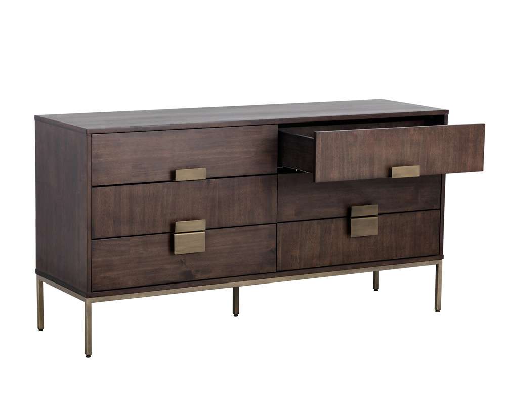 Sunpan - MIXT Jade Dresser - Antique Brass - Dark Mango - 102924 veiw 3