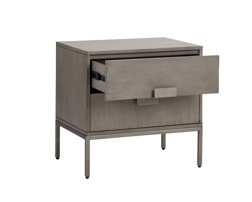 Sunpan - MIXT Jade Nightstand - Antique Silver - Ash Grey - 104100 veiw 3