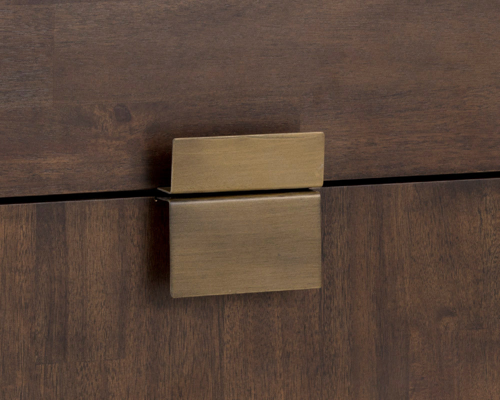 Sunpan - MIXT Jade Nightstand - Antique Brass - Dark Mango - 102922 view 5