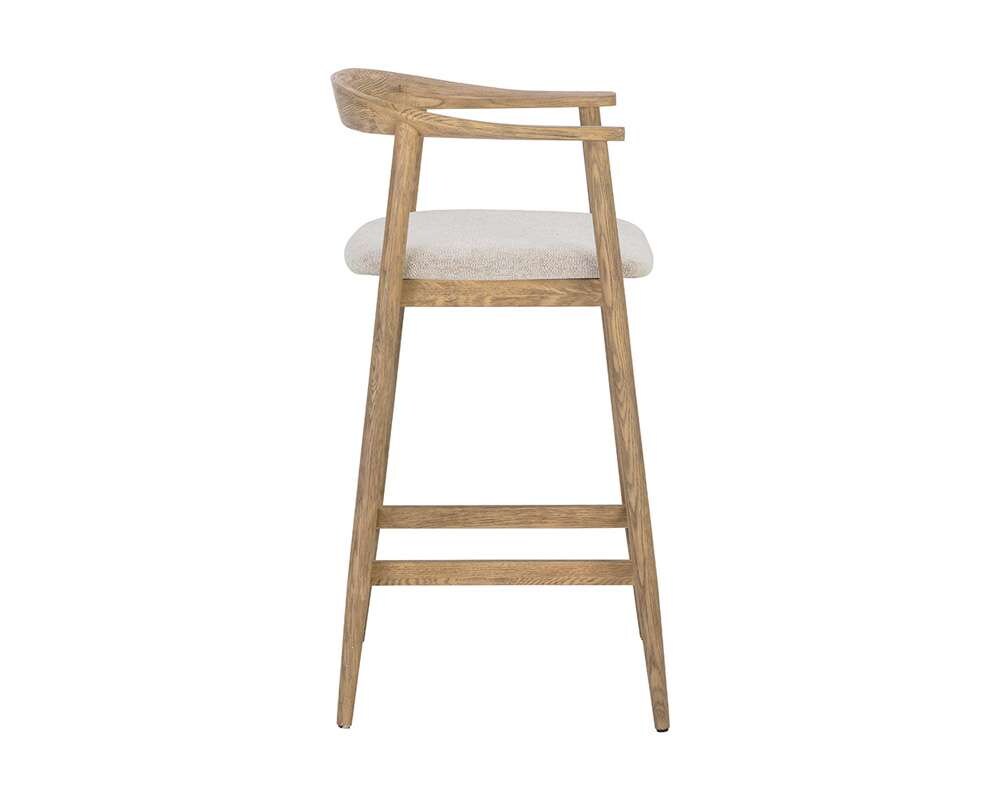 Sunpan - MIXT Jeremy Counter Stool - Weathered Oak - Dove Cream - 111008 veiw 3