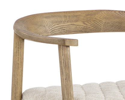 Sunpan - MIXT Jeremy Counter Stool - Weathered Oak - Dove Cream - 111008 view 7