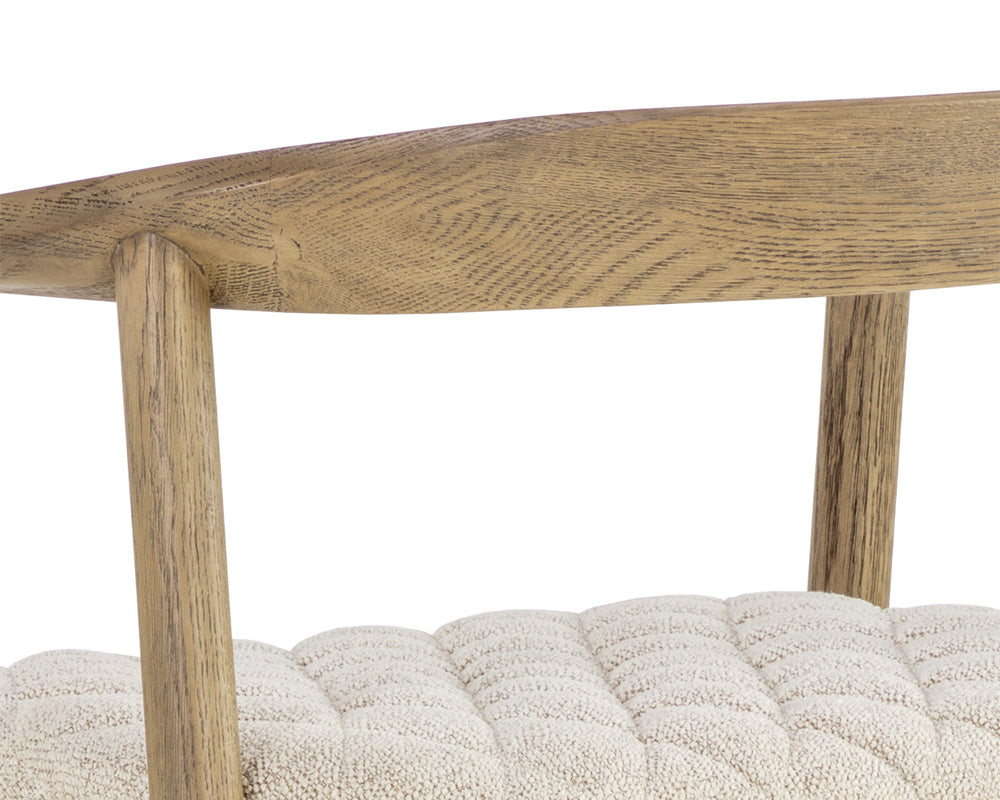 Sunpan - MIXT Jeremy Counter Stool - Weathered Oak - Dove Cream - 111008 view 8