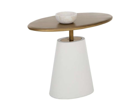Sunpan - Solterra Kadin End Table - White - 108116 veiw 1