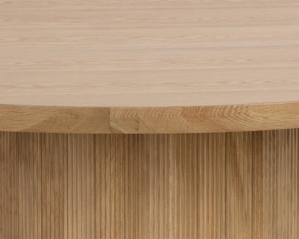 Sunpan - Kalla Dining Table Round - Rustic Oak - 68in - 110774 view 5