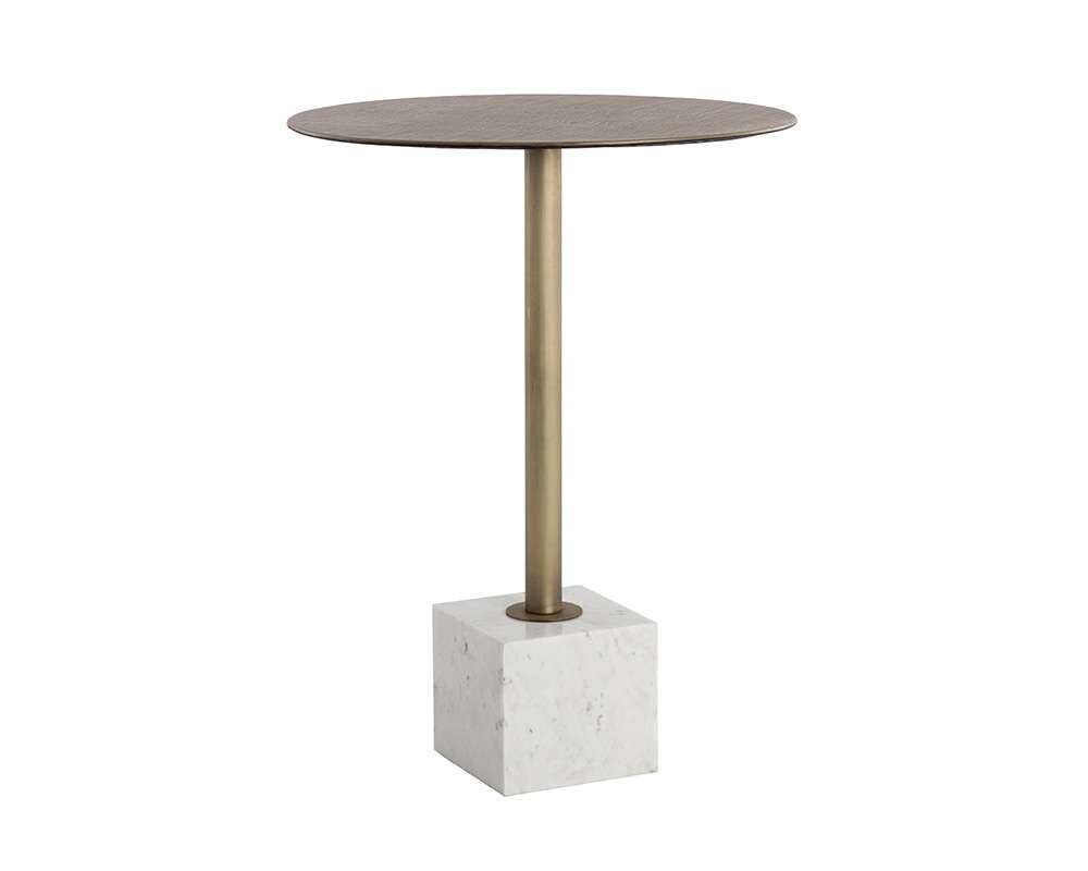 Sunpan - Kata Bar Table - White Marble - 109641 veiw 2