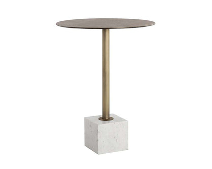 Sunpan - Kata Bar Table - White Marble - 109641 veiw 2