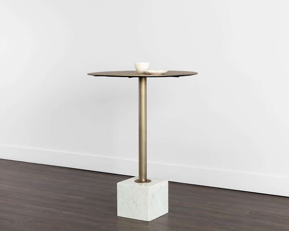 Sunpan - Kata Bar Table - White Marble - 109641 veiw 5