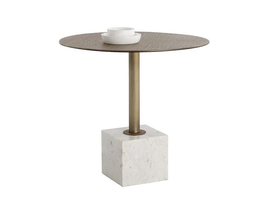 Sunpan - Kata Bistro Table - White Marble - 32in - 109639 veiw 1