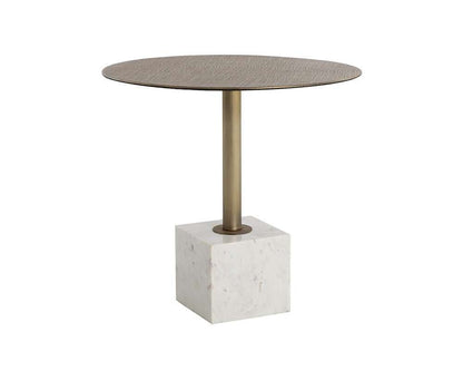 Sunpan - Kata Bistro Table - White Marble - 32in - 109639 veiw 2