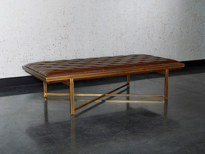 Sunpan - Irongate Kayla Bench - Vintage Cognac - 105639_CLOSEOUT view 3