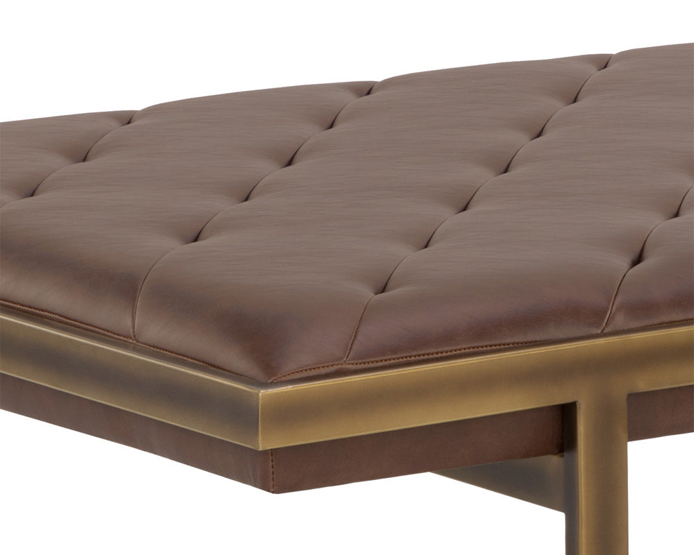 Sunpan - Irongate Kayla Bench - Vintage Cognac - 105639_CLOSEOUT view 4