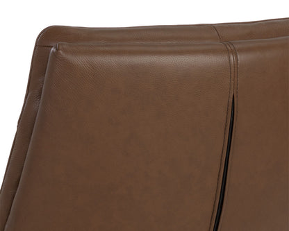 Sunpan - Keller Swivel Lounge Chair - Missouri Mahogany Leather - 107702_CLOSEOUT view 6