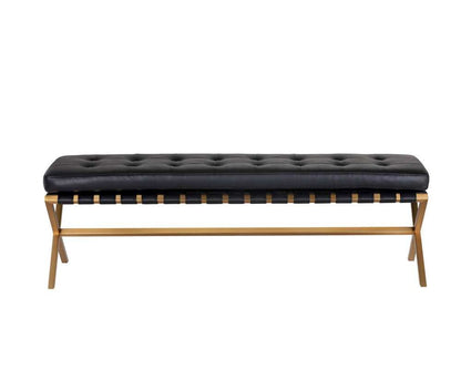 Sunpan - Ikon Kenji Bench Small - Gold - Bravo Black - 105363 veiw 3