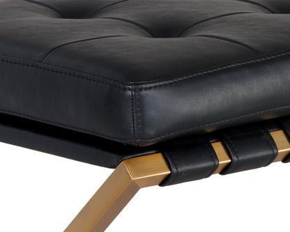 Sunpan - Ikon Kenji Bench Small - Gold - Bravo Black - 105363 view 6