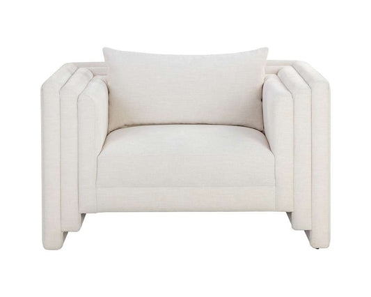 Sunpan - Westport Kira Armchair - Heather Ivory Tweed - 111651 veiw 2
