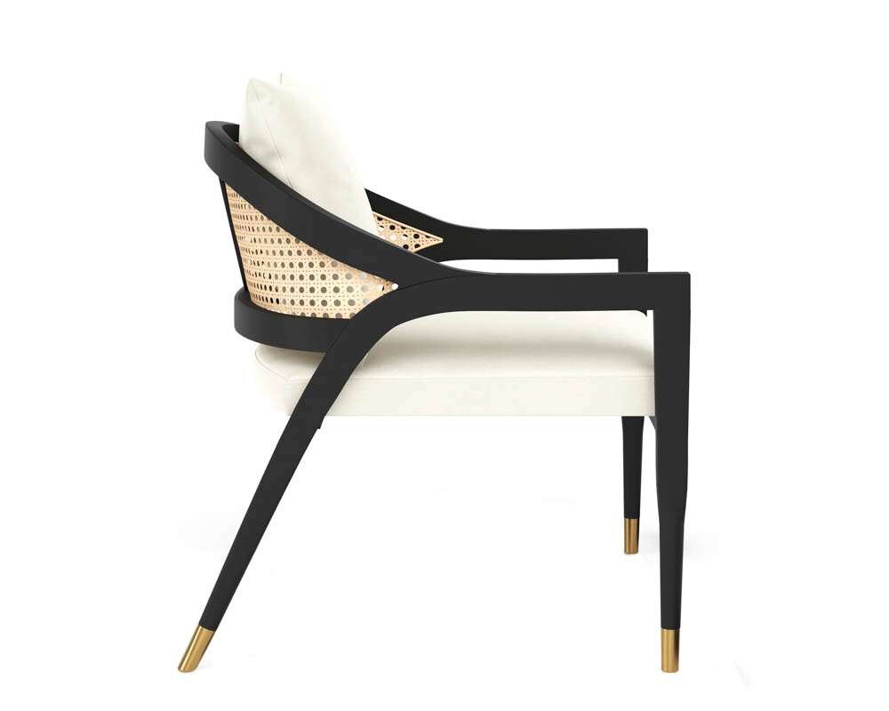 Sunpan - Kirsten Lounge Chair - Linoso Ivory - 108715_CLOSEOUT veiw 3
