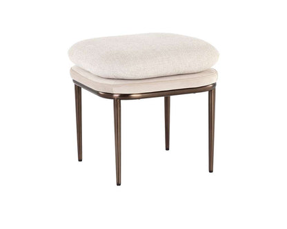 Sunpan - Koffi Stool - Dark Bronze - Chacha Cream / Meg Taupe - 109315 veiw 1