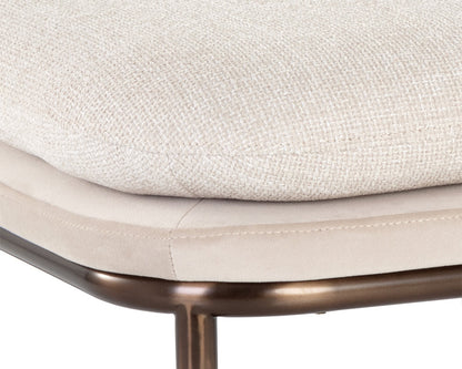 Sunpan - Koffi Stool - Dark Bronze - Chacha Cream / Meg Taupe - 109315 view 4