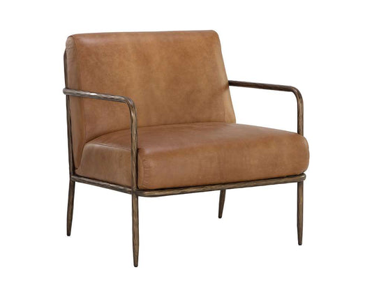 Sunpan - Lathan Lounge Chair - Tan Leather - 111358 veiw 1