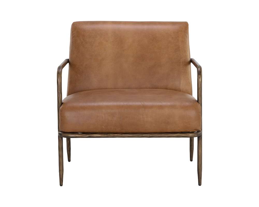 Sunpan - Lathan Lounge Chair - Tan Leather - 111358 veiw 2
