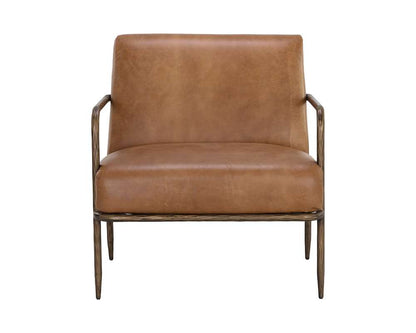 Sunpan - Lathan Lounge Chair - Tan Leather - 111358 veiw 2